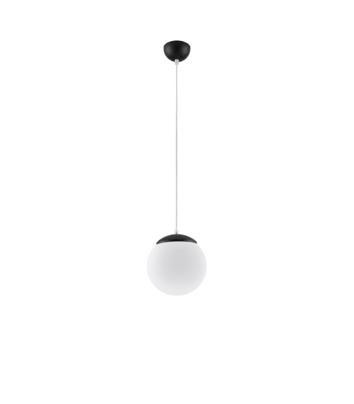 Ugo 20cm Slim Pendant Ceiling Light Black 1x E27-3
