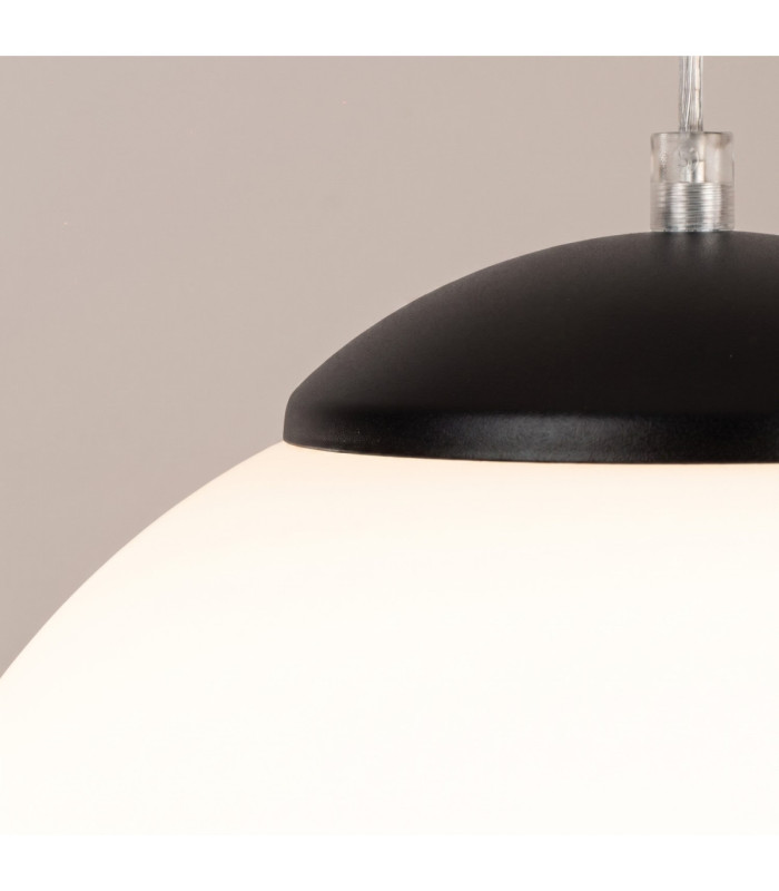 Ugo 20cm Slim Pendant Ceiling Light Black 1x E27-7