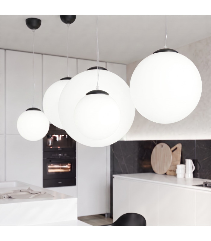 Ugo 20cm Slim Pendant Ceiling Light Black 1x E27-14