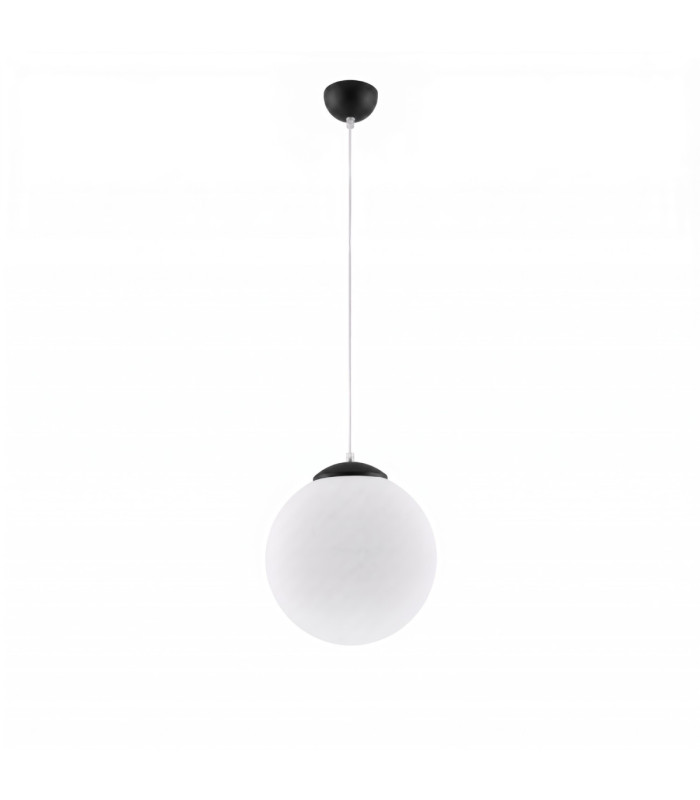 Ugo 30cm Globe Pendant Ceiling Light Black 1x E27-3