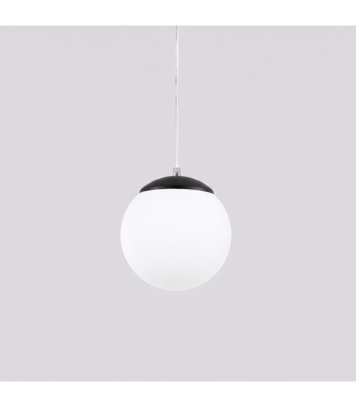 Ugo 30cm Globe Pendant Ceiling Light Black 1x E27-6