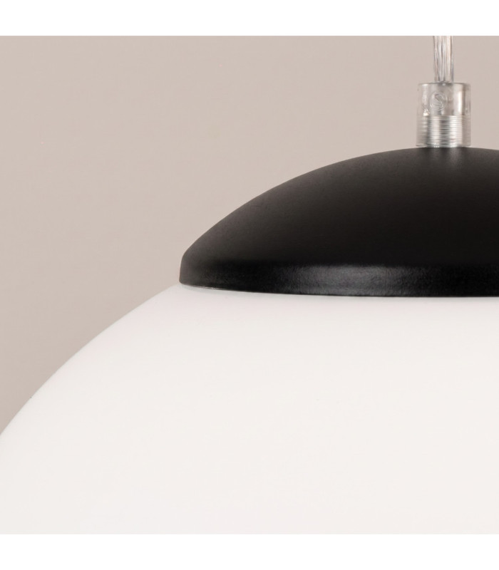 Ugo 30cm Globe Pendant Ceiling Light Black 1x E27-7
