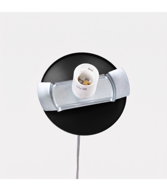 Ugo 30cm Globe Pendant Ceiling Light Black 1x E27-9