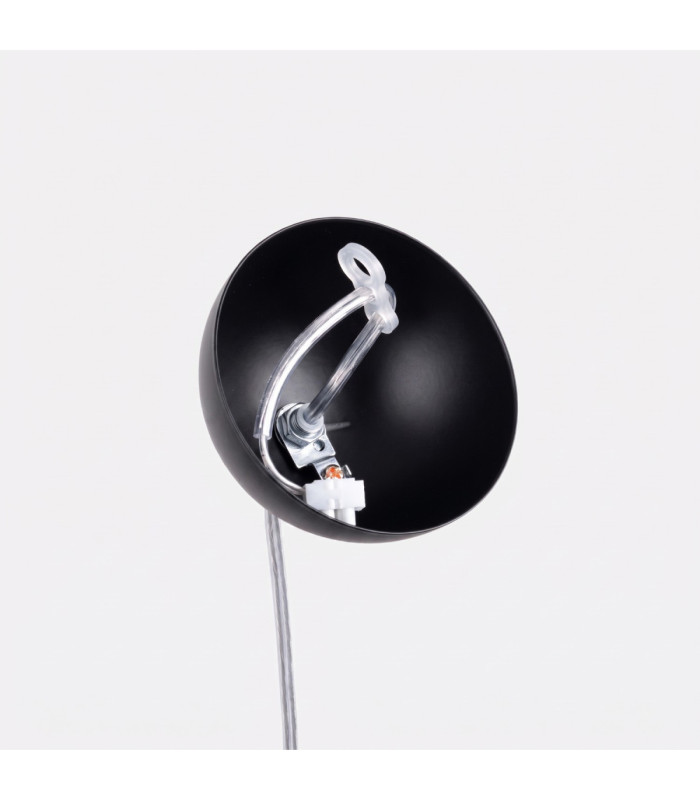 Ugo 30cm Globe Pendant Ceiling Light Black 1x E27-10