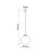 Ugo 30cm Globe Pendant Ceiling Light Black 1x E27-11
