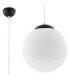 Ugo 40cm Globe Pendant Ceiling Light Black 1x E27-1