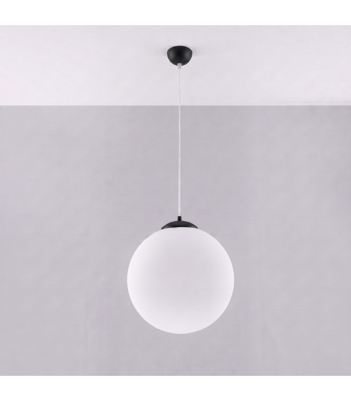Ugo 40cm Globe Pendant Ceiling Light Black 1x E27-4