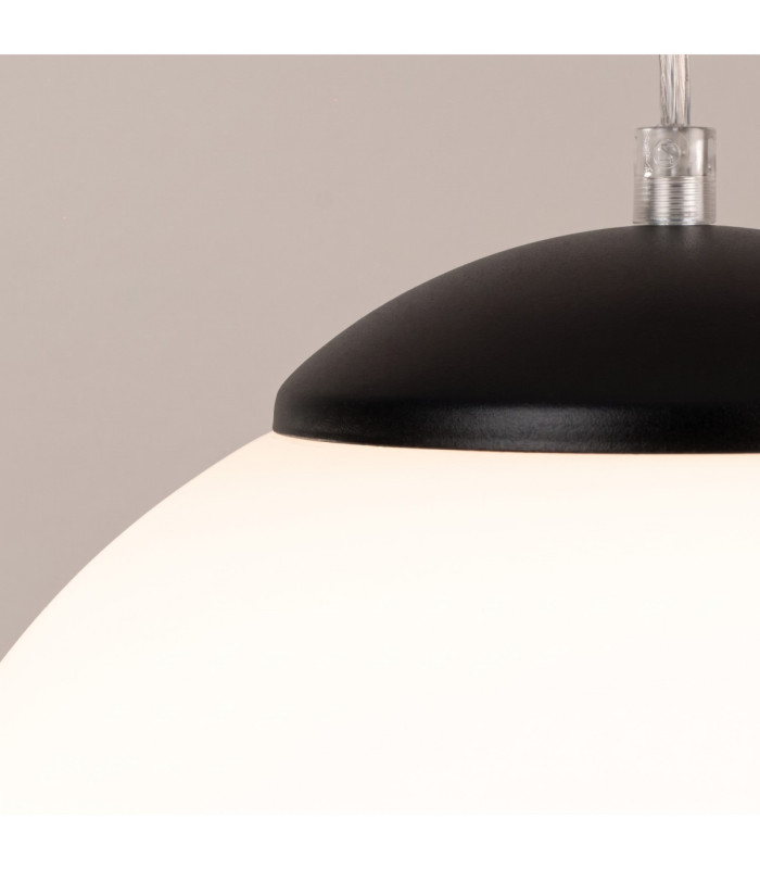 Ugo 40cm Globe Pendant Ceiling Light Black 1x E27-7
