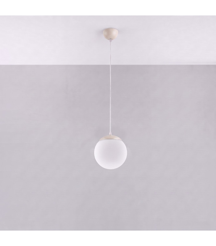 Ugo 20cm Slim Pendant Ceiling Light Beige 1x E27-3