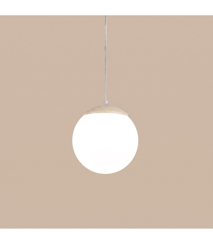 Ugo 20cm Slim Pendant Ceiling Light Beige 1x E27-5