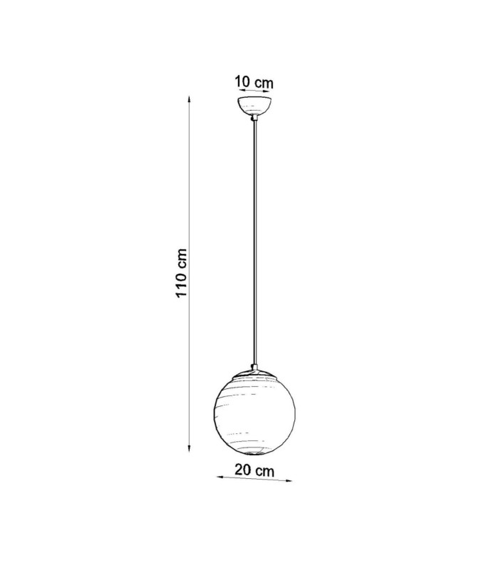 Ugo 20cm Slim Pendant Ceiling Light Beige 1x E27-11