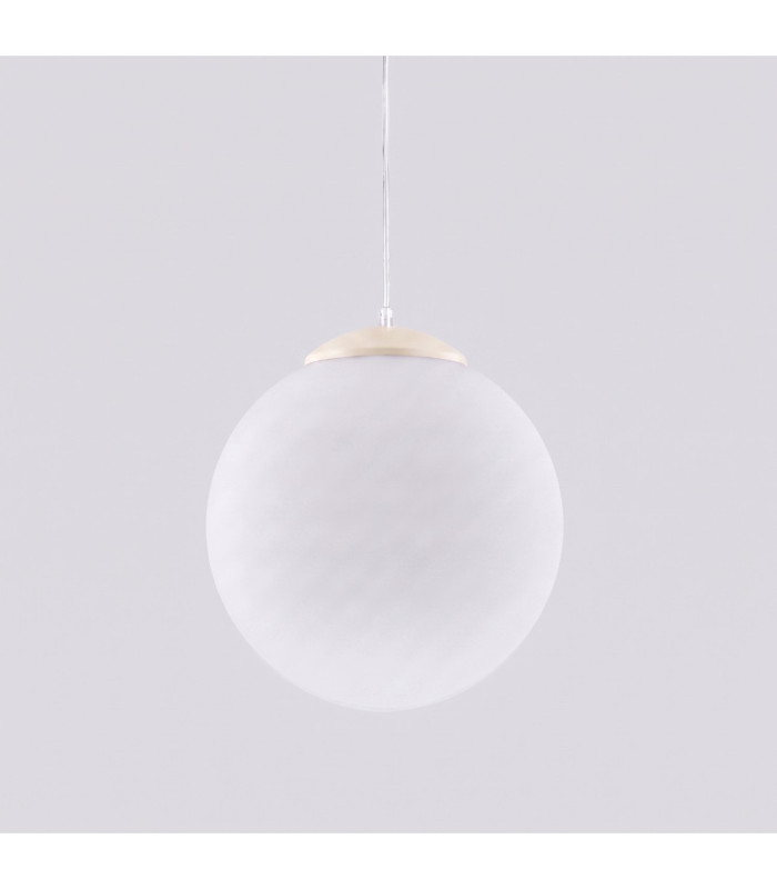 Ugo 30cm Globe Pendant Ceiling Light Beige 1x E27-5