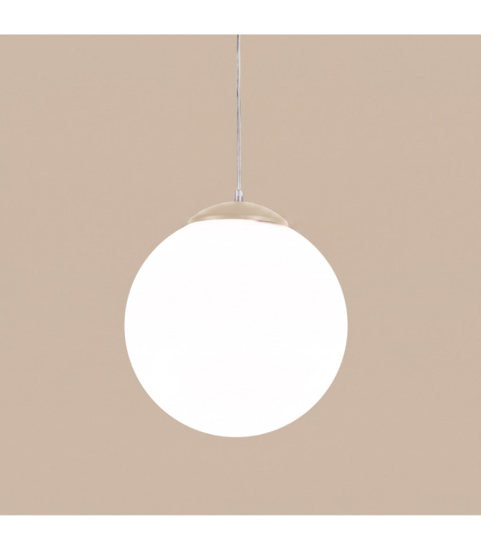 Ugo 30cm Globe Pendant Ceiling Light Beige 1x E27-6