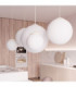 Ugo 30cm Globe Pendant Ceiling Light Beige 1x E27-14