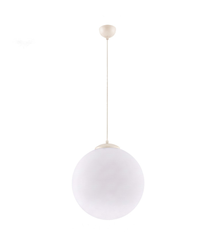 Ugo 40cm Globe Pendant Ceiling Light Beige 1x E27-1