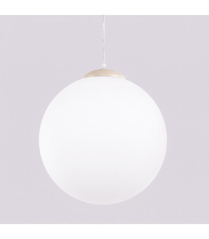 Ugo 40cm Globe Pendant Ceiling Light Beige 1x E27-5