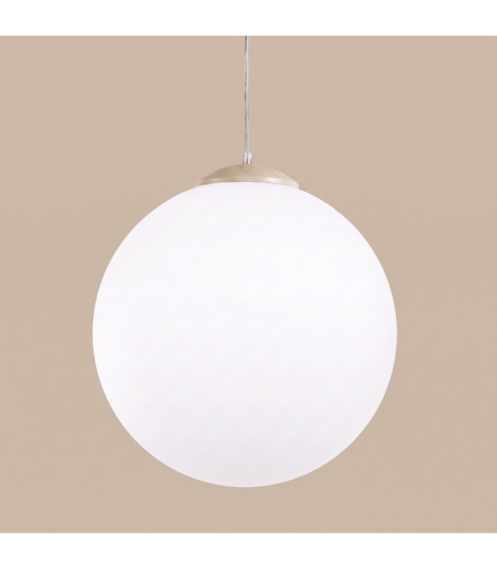 Ugo 40cm Globe Pendant Ceiling Light Beige 1x E27-6