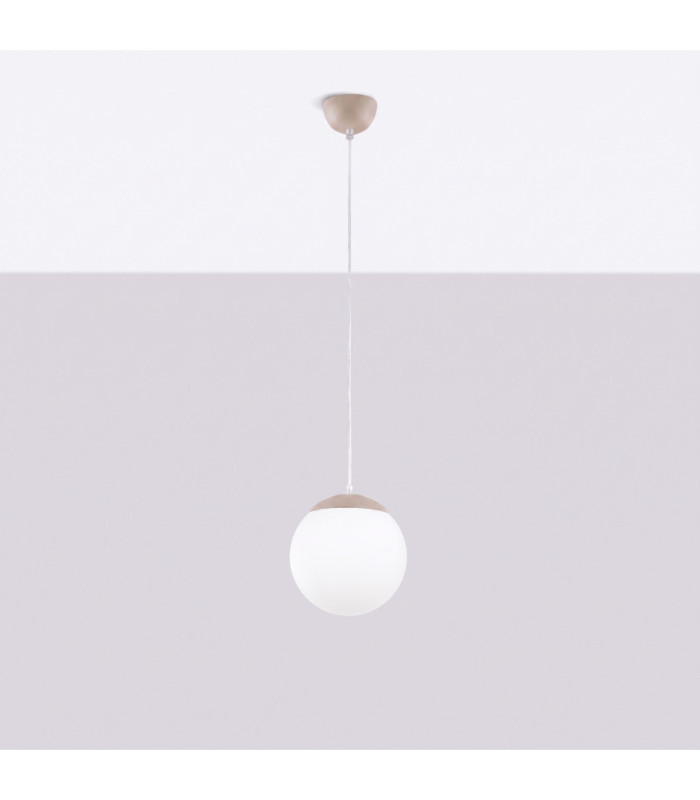 Ugo 20cm Slim Pendant Ceiling Light Taupe 1x E27-3