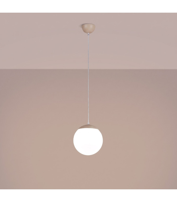 Ugo 20cm Slim Pendant Ceiling Light Taupe 1x E27-4