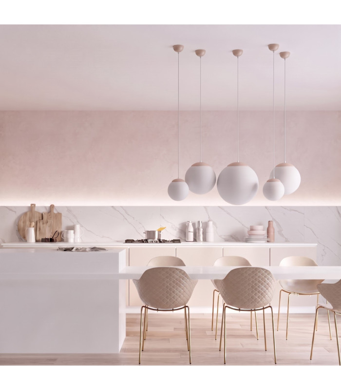 Ugo 20cm Slim Pendant Ceiling Light Taupe 1x E27-13