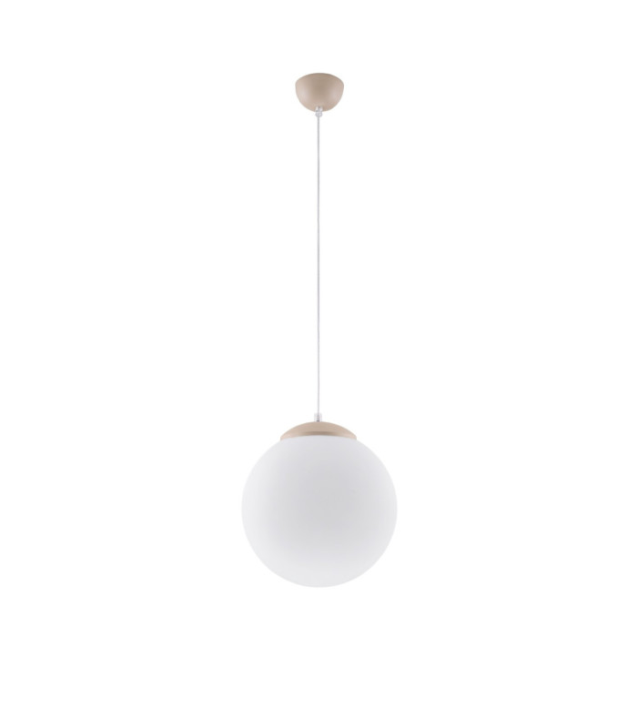 Ugo 30cm Globe Pendant Ceiling Light Taupe 1x E27-1