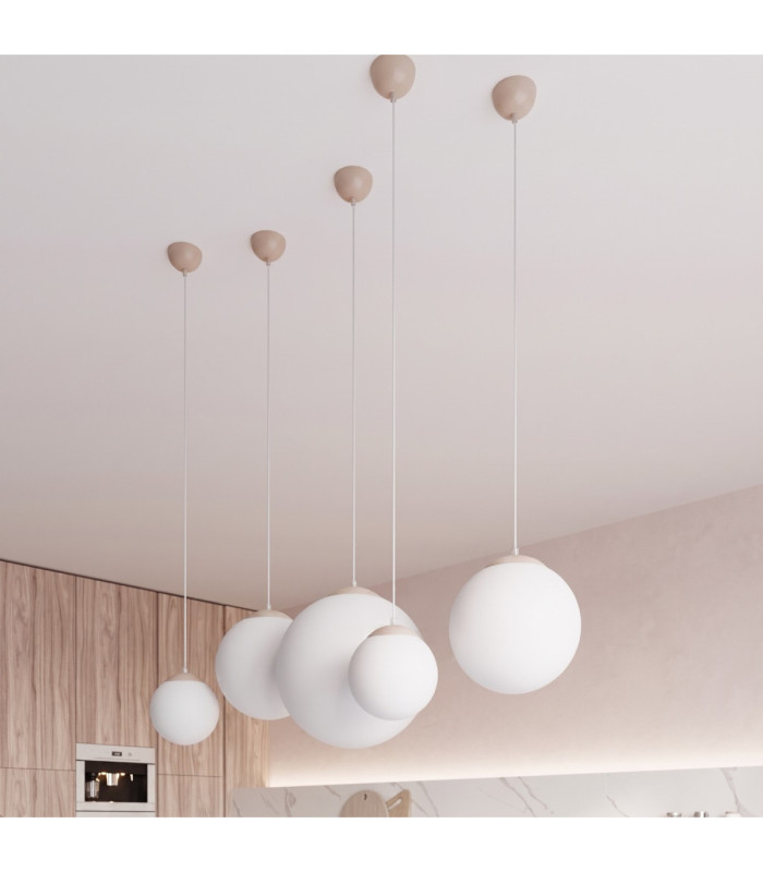 Ugo 30cm Globe Pendant Ceiling Light Taupe 1x E27-2
