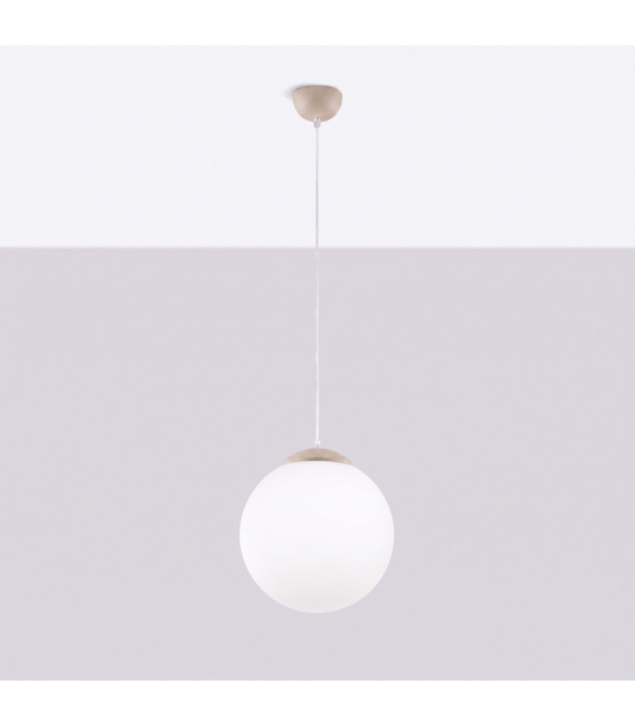 Ugo 30cm Globe Pendant Ceiling Light Taupe 1x E27-3