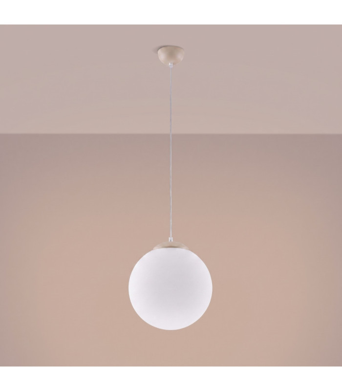 Ugo 30cm Globe Pendant Ceiling Light Taupe 1x E27-4