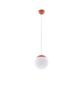 Ugo 20cm Slim Pendant Ceiling Light Red Ochre 1x E27-1