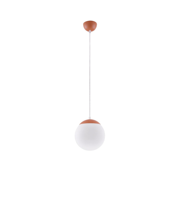 Ugo 20cm Slim Pendant Ceiling Light Red Ochre 1x E27-1