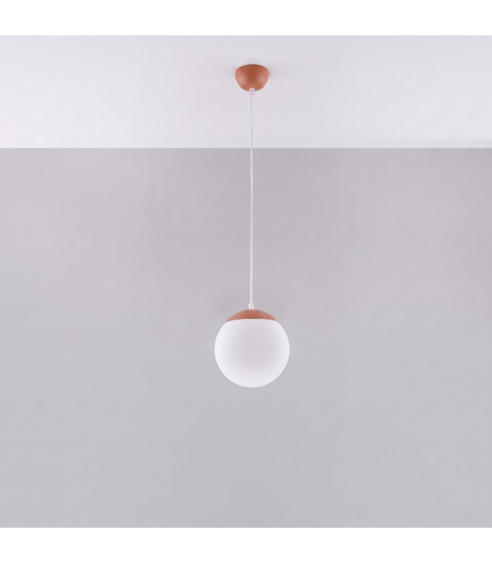 Ugo 20cm Slim Pendant Ceiling Light Red Ochre 1x E27-3