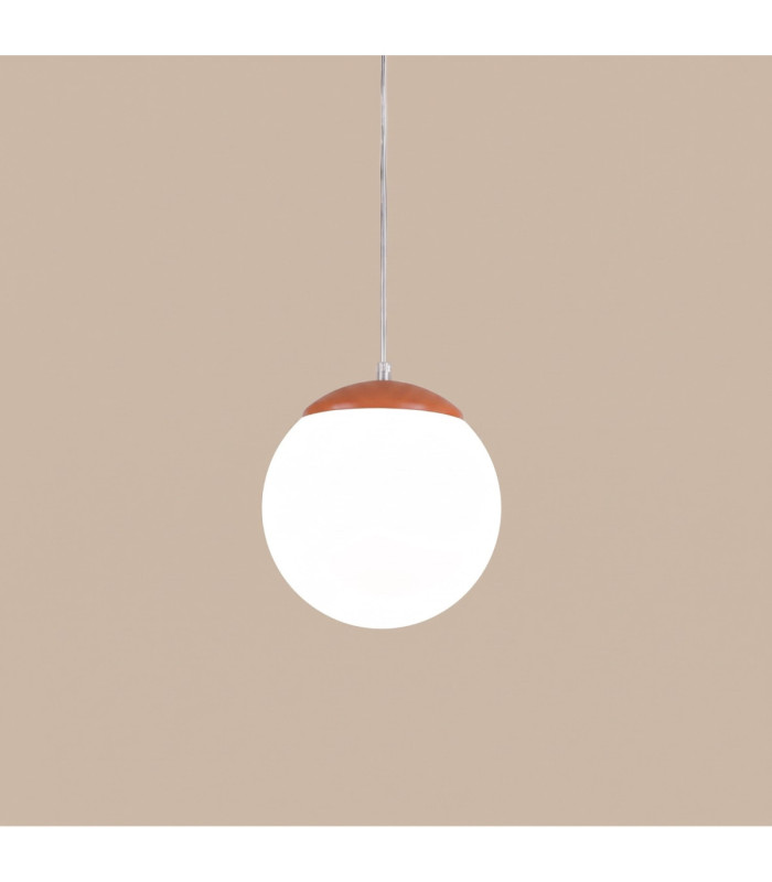 Ugo 20cm Slim Pendant Ceiling Light Red Ochre 1x E27-5