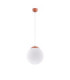 Ugo 30cm Globe Pendant Ceiling Light Red Ochre 1x E27-1