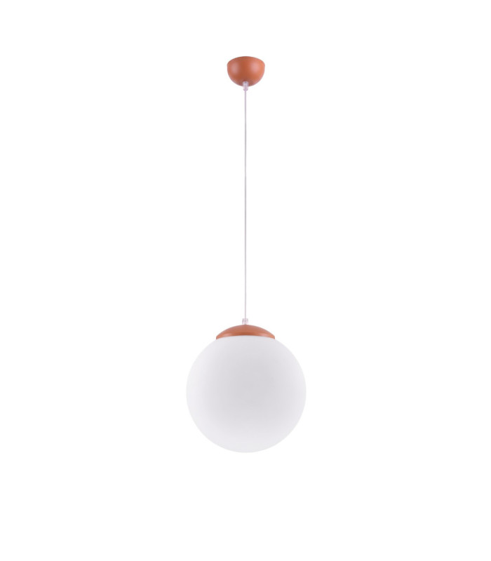 Ugo 30cm Globe Pendant Ceiling Light Red Ochre 1x E27-1