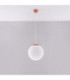 Ugo 30cm Globe Pendant Ceiling Light Red Ochre 1x E27-3