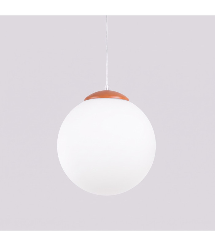 Ugo 30cm Globe Pendant Ceiling Light Red Ochre 1x E27-5