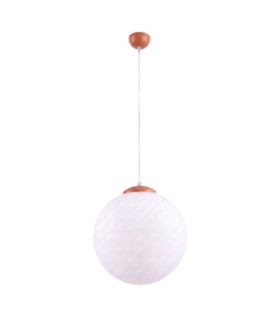 Ugo 40cm Globe Pendant Ceiling Light Red Ochre 1x E27-1