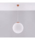 Ugo 40cm Globe Pendant Ceiling Light Red Ochre 1x E27-3