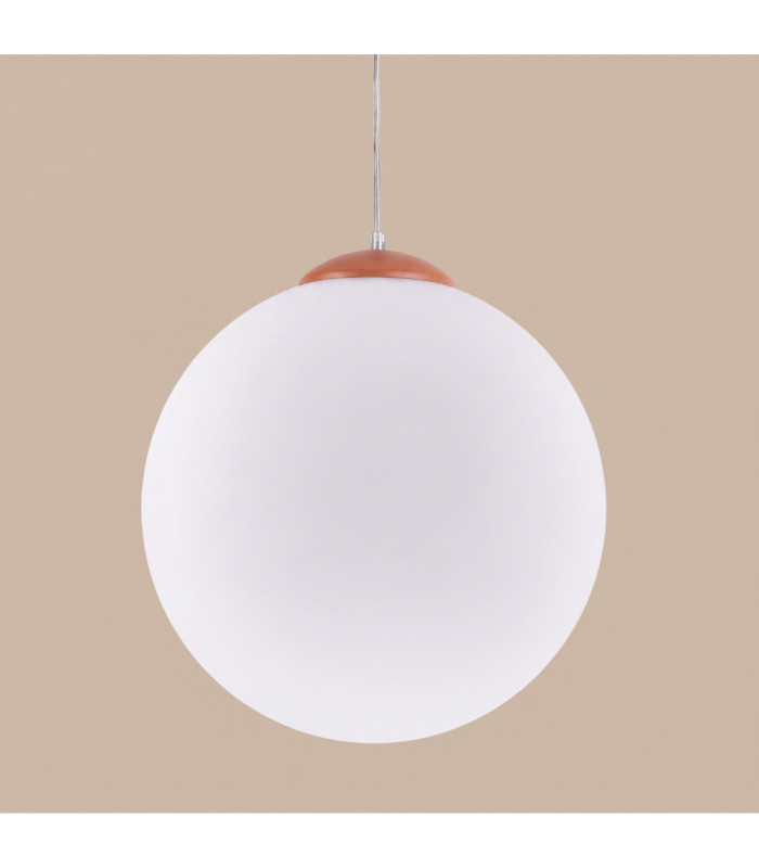Ugo 40cm Globe Pendant Ceiling Light Red Ochre 1x E27-6