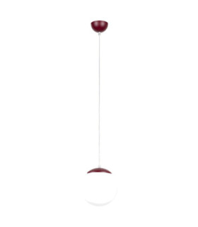 Ugo 20cm Slim Pendant Ceiling Light Burgundy 1x E27-1