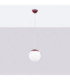 Ugo 20cm Slim Pendant Ceiling Light Burgundy 1x E27-3