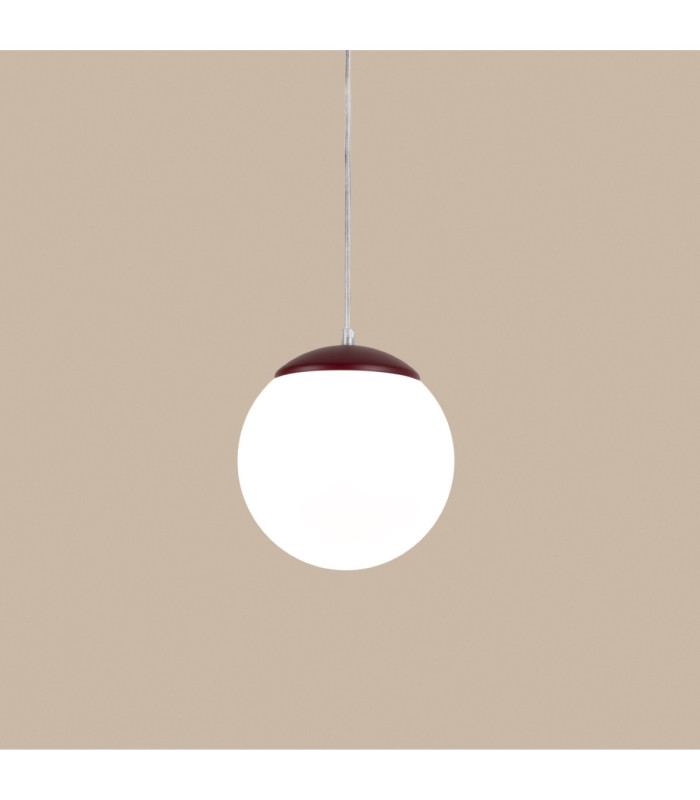 Ugo 20cm Slim Pendant Ceiling Light Burgundy 1x E27-5
