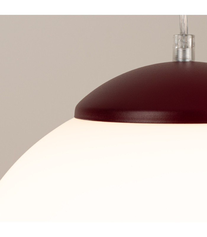 Ugo 20cm Slim Pendant Ceiling Light Burgundy 1x E27-7