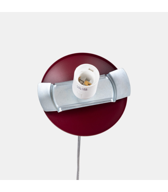 Ugo 20cm Slim Pendant Ceiling Light Burgundy 1x E27-9