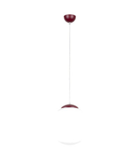 Ugo 30cm Globe Pendant Ceiling Light Burgundy 1x E27-1