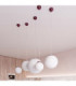 Ugo 30cm Globe Pendant Ceiling Light Burgundy 1x E27-2