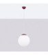 Ugo 30cm Globe Pendant Ceiling Light Burgundy 1x E27-3