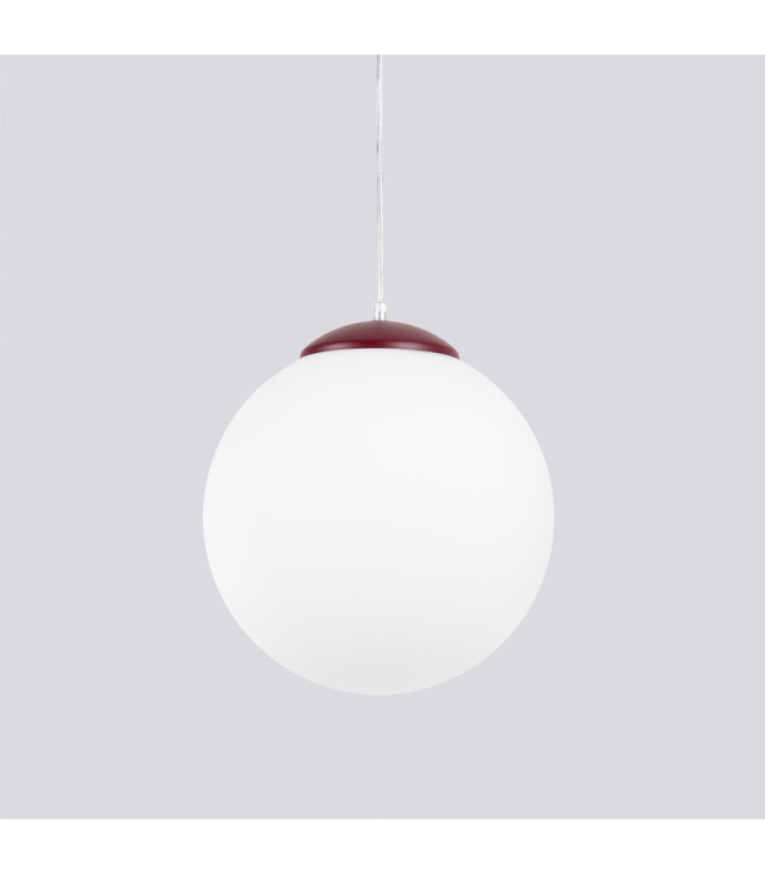Ugo 30cm Globe Pendant Ceiling Light Burgundy 1x E27-5