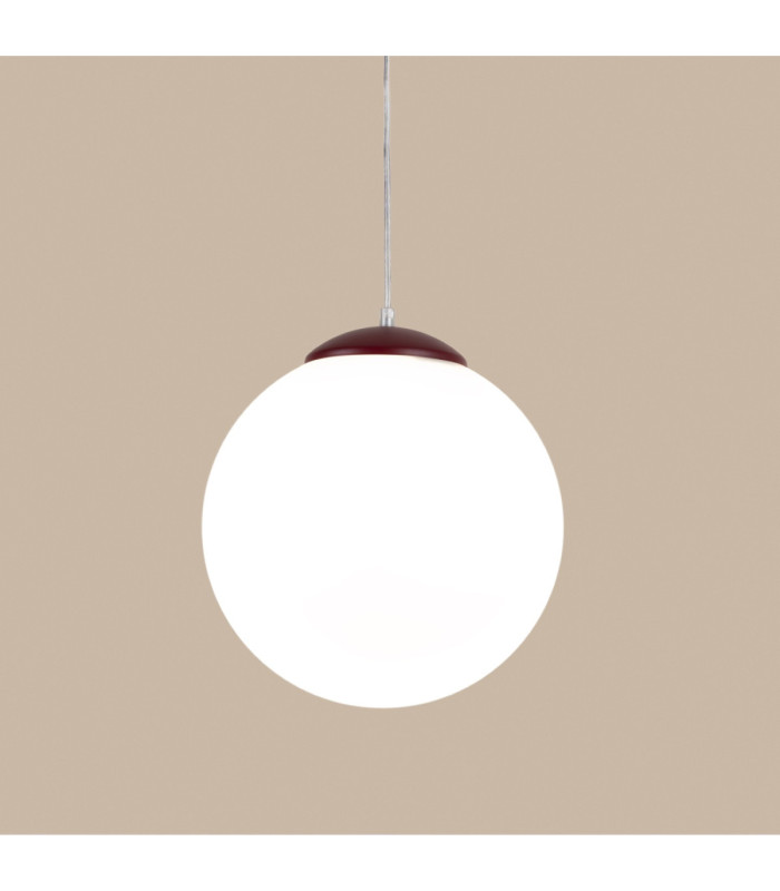 Ugo 30cm Globe Pendant Ceiling Light Burgundy 1x E27-6