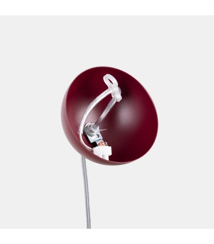Ugo 30cm Globe Pendant Ceiling Light Burgundy 1x E27-10